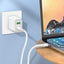 USB kabelis Hoco X97 60W USB-C to USB-C 1.0m baltas