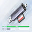 Atminties kortelių skaitytuvas Ugreen CM185 USB-A 3.0/USB-C 3.1 to TF/SD (50706) pilkas