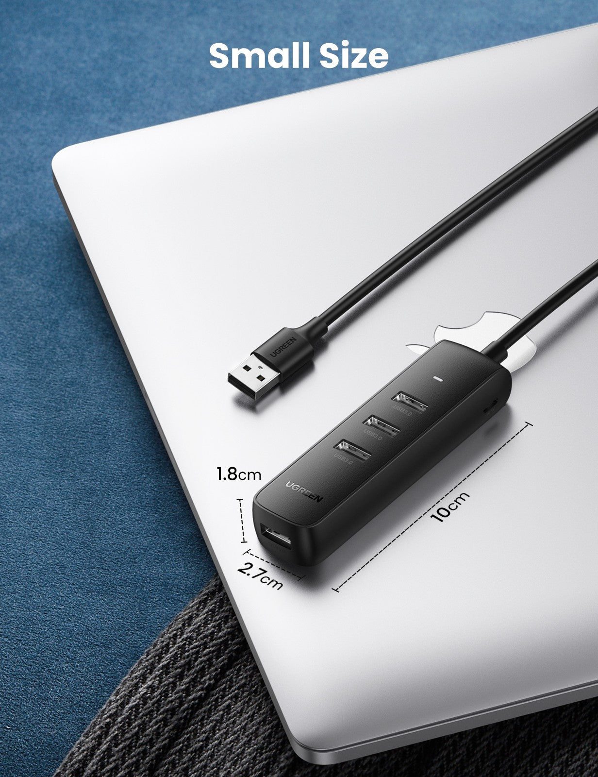 USB šakotuvas Ugreen CM416 USB-A 3.0 to 4xUSB-A 3.0 (10915) juodas