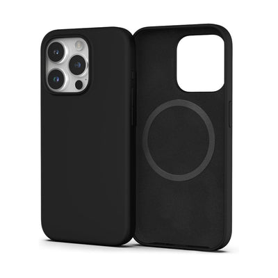 Dėklas Mag Silicone Case Apple iPhone 16 Pro Max tamsiai violetinis