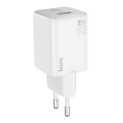 Įkroviklis Hoco N41 USB-A/USB-C PD20W+QC3.0 baltas