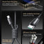 USB kabelis Joyroom SA-50 USB-C to USB-C 60W 1.2m tamsiai pilkas