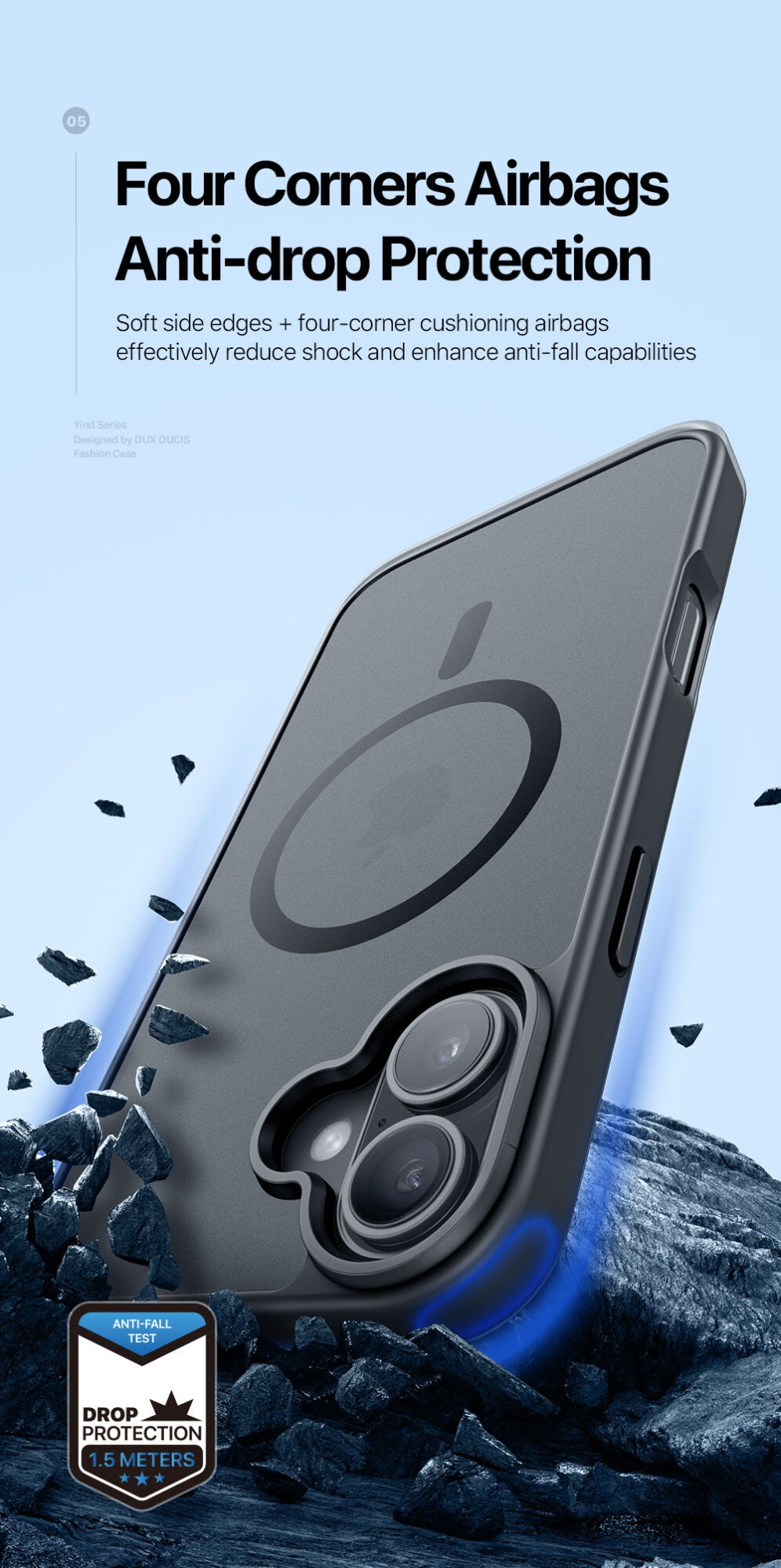 Dėklas Dux Ducis Yind Apple iPhone 16 violetinis