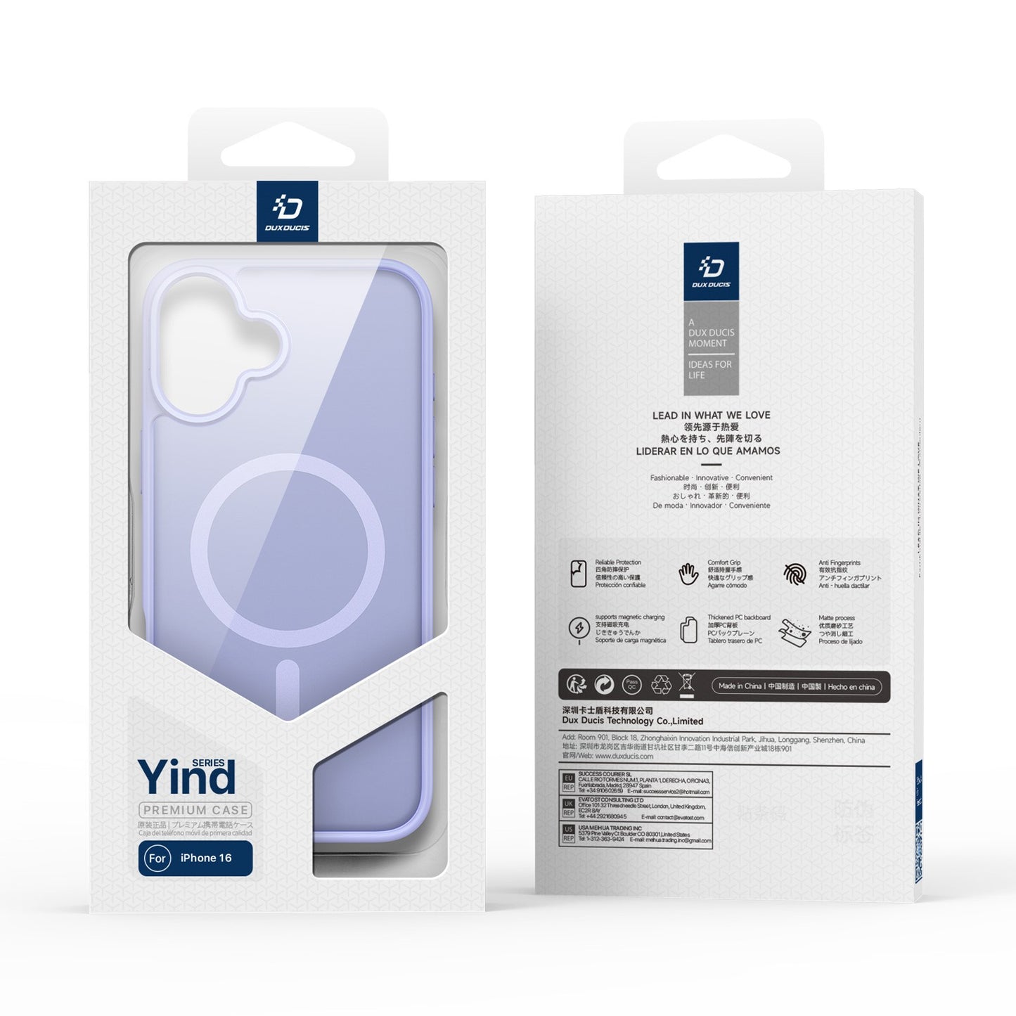 Dėklas Dux Ducis Yind Apple iPhone 16 violetinis