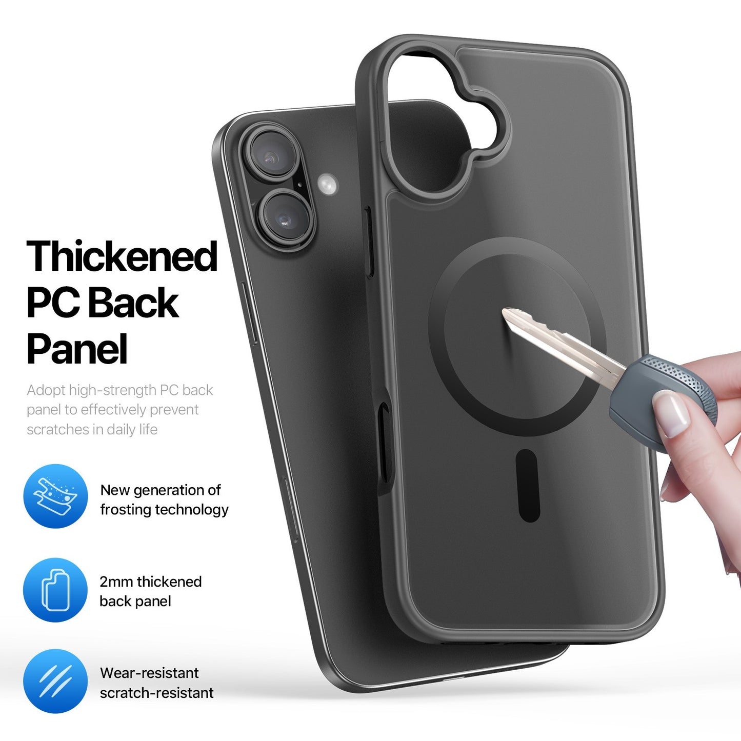 Dėklas Dux Ducis Yind Apple iPhone 16 Plus juodas