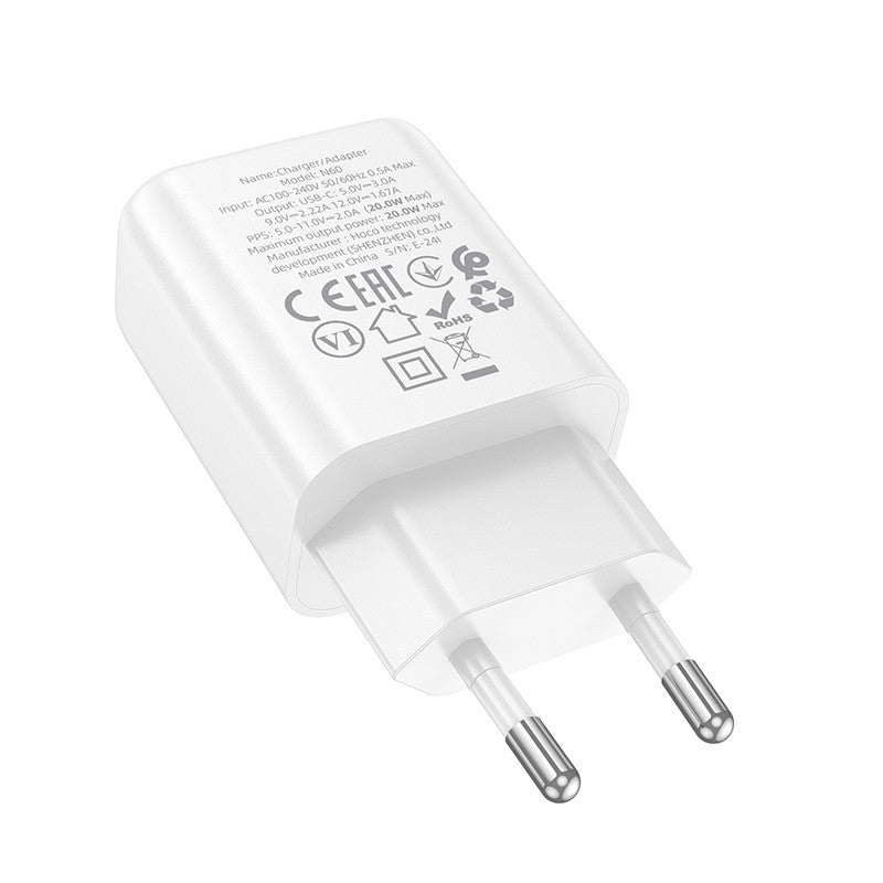 Įkroviklis Hoco N60 20W GaN USB-C baltas
