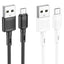 USB kabelis Hoco X83 USB-A to MicroUSB 1.0m juodas