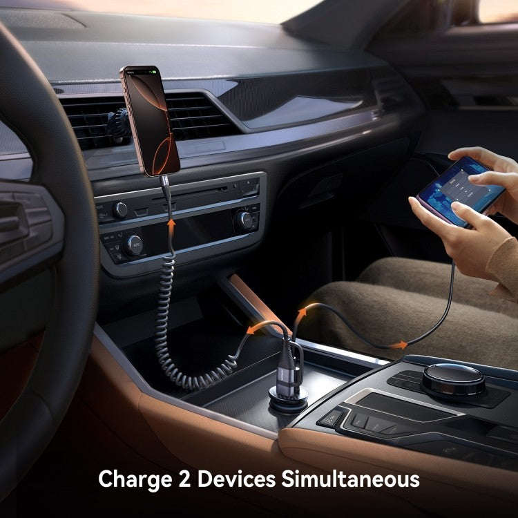 Automobilinis įkroviklis Joyroom JR-CCN16 USB-A/USB-C 15W juodas