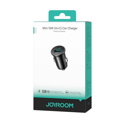 Automobilinis įkroviklis Joyroom JR-CCN16 USB-A/USB-C 15W juodas
