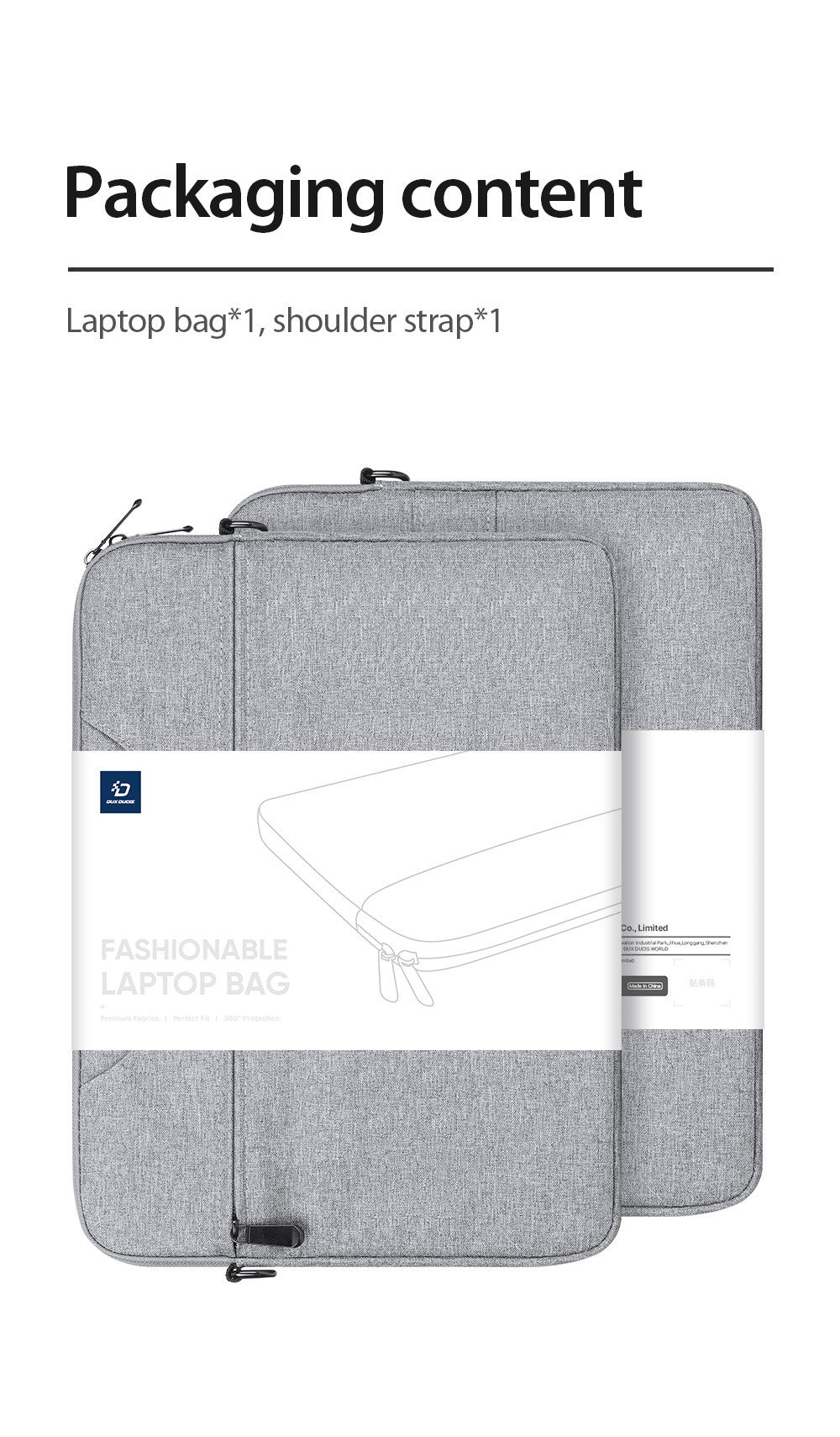 Krepšys nešiojamam kompiuteriui Dux Ducis LBJB 13-13.9" pilkas