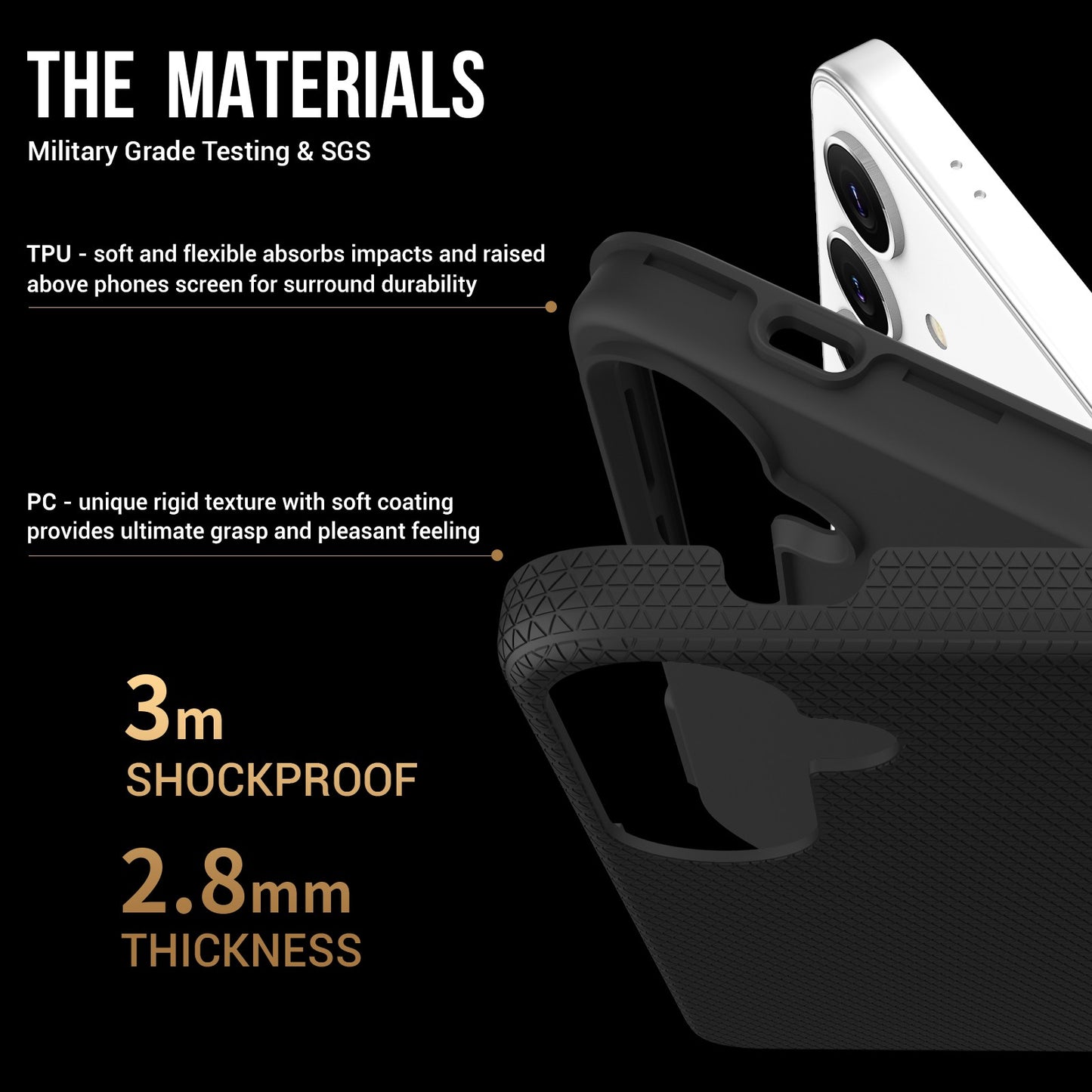 Dėklas Perfectionists Triangle Case Samsung A556 A55 5G juodas