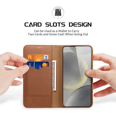 Dėklas Dux Ducis Hivo skirtas Samsung S936 S25 Plus rudas