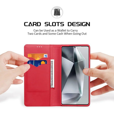 Dėklas Dux Ducis Hivo skirtas Samsung S938 S25 Ultra raudonas