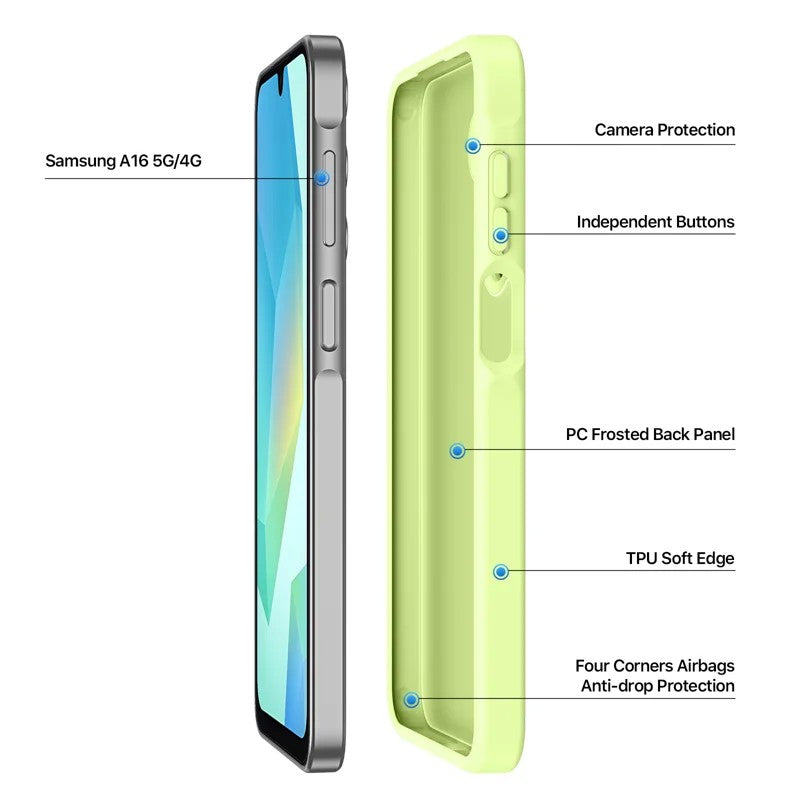 Dėklas Dux Ducis Yind skirtas Samsung A165 A16 4G/A166 A16 5G žalias