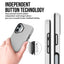 Dėklas Perfectionists Triangle Mag Case Apple iPhone 15 sidabrinis