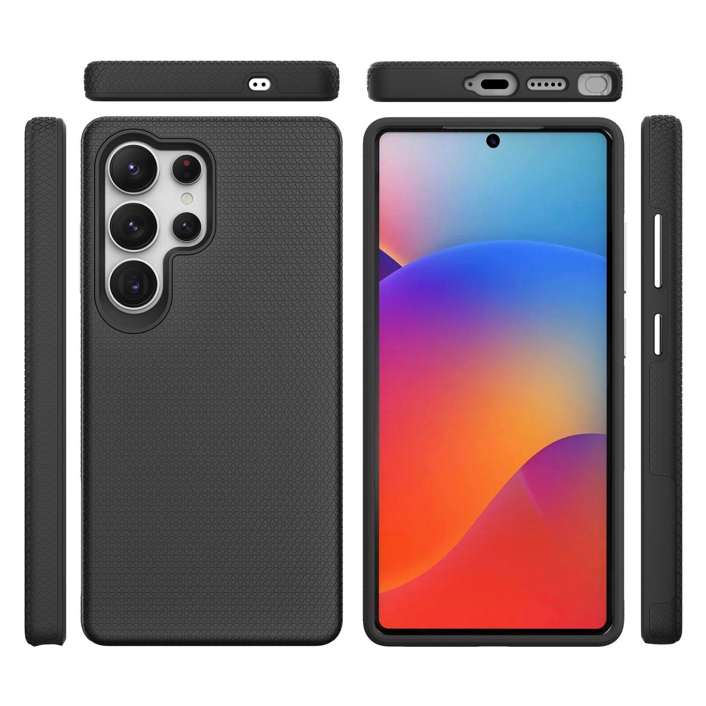 Dėklas Perfectionists Triangle Case Samsung S908 S22 Ultra 5G juodas