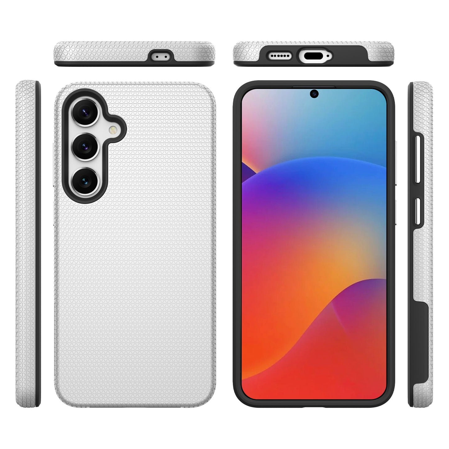 Dėklas Perfectionists Triangle Case Samsung A566 A56 5G sidabrinis