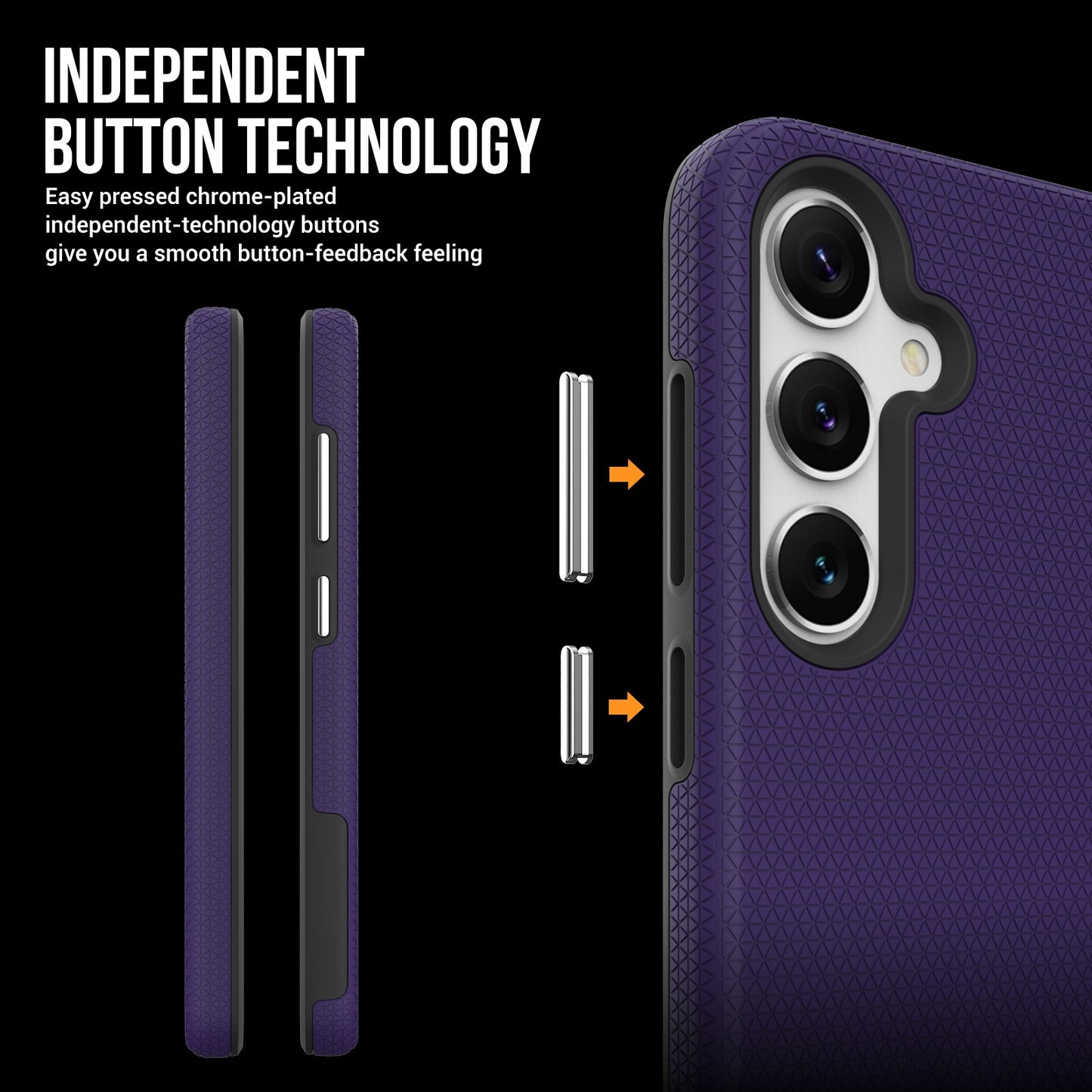 Dėklas Perfectionists Triangle Case Samsung A556 A55 5G violetinis