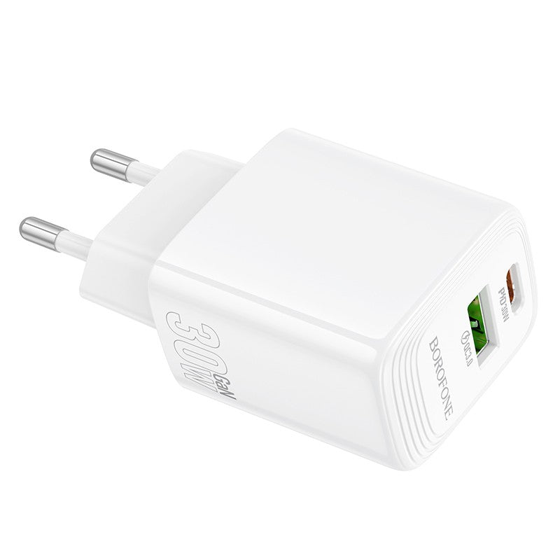 Įkroviklis Borofone BN29 30W USB-C/USB-A baltas