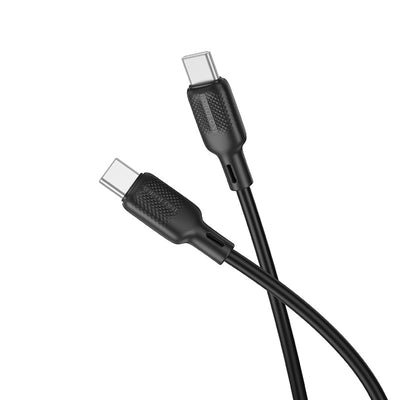 USB kabelis Borofone BX113 60W USB-C to USB-C 2.0m juodas
