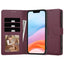 Dėklas Fancy Wallet Samsung A525 A52 4G/A526 A52 5G/A528 A52s 5G tamsiai raudonas