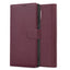 Dėklas Fancy Wallet Samsung A525 A52 4G/A526 A52 5G/A528 A52s 5G tamsiai raudonas