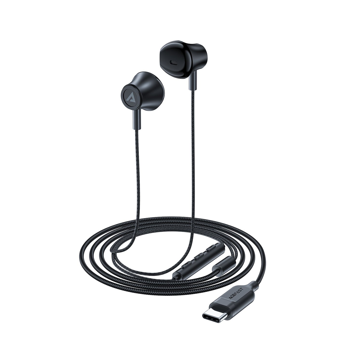 Ausinės Acefast L2 USB-C juodos
