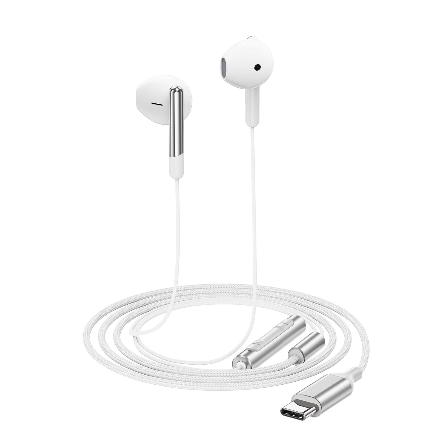 Ausinės Acefast L3 USB-C baltos