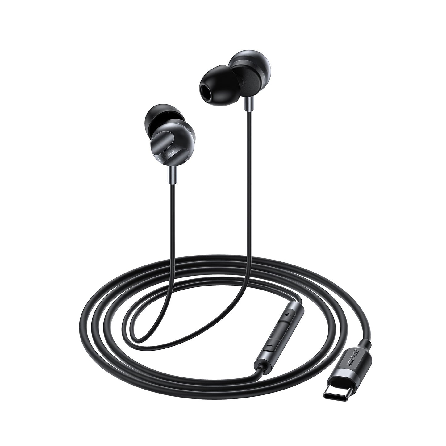 Ausinės Acefast L6 USB-C juodos