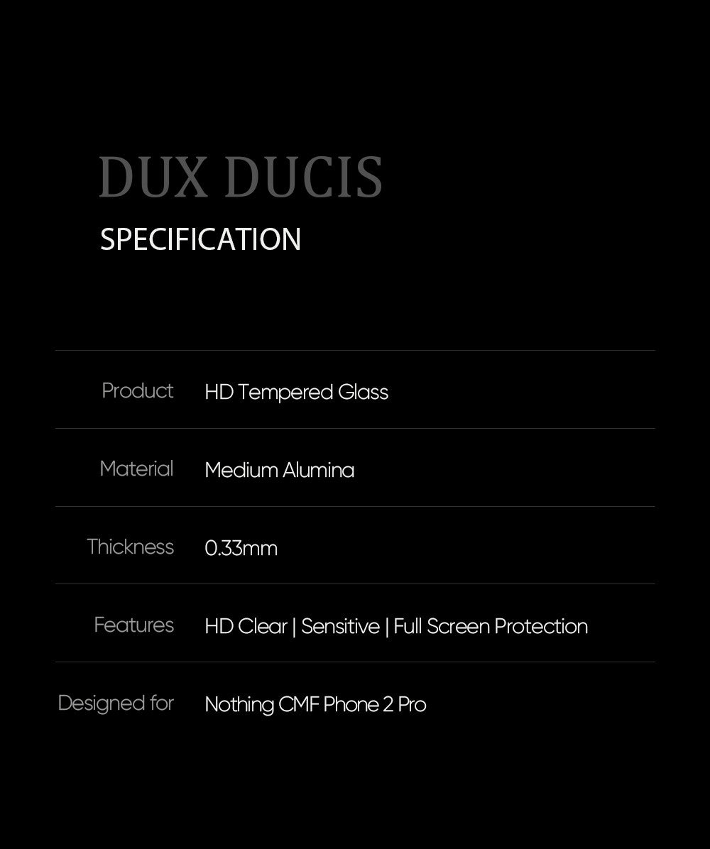 LCD apsauginis stikliukas Dux Ducis 10D Nothing CMF Phone 2 Pro juodas