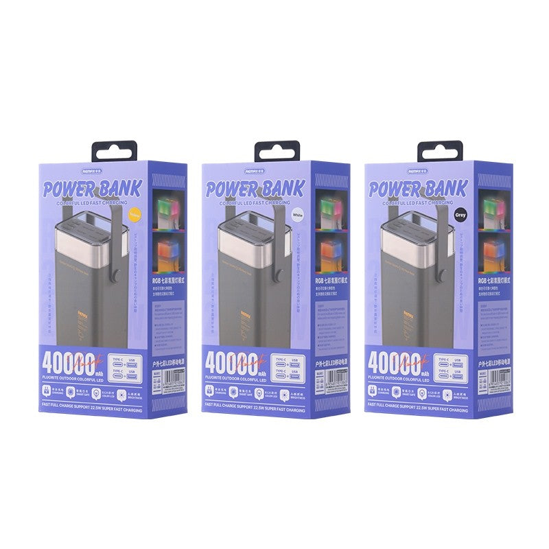 Išorinė baterija Power Bank Remax RPP-596 22.5W 40000mAh pilka