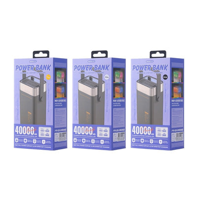 Išorinė baterija Power Bank Remax RPP-596 22.5W 40000mAh pilka