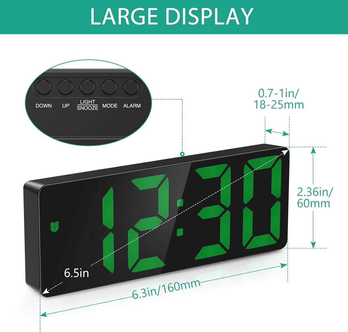 Stalinis LED laikrodis Reach WakeUp-1