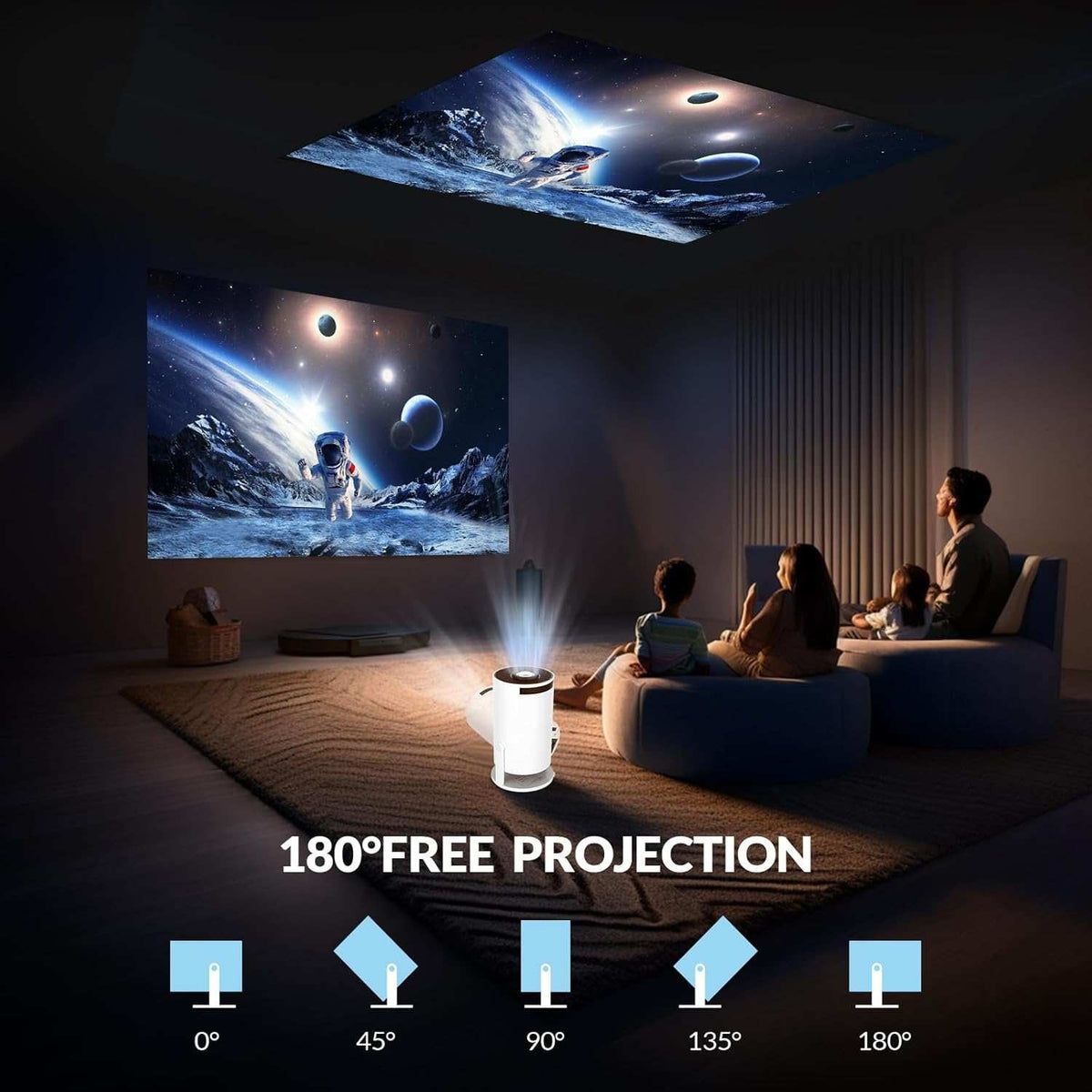Projektorius Reach HY300 Pro+ baltas