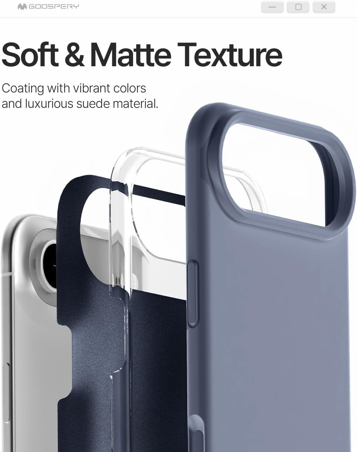 Dėklas Mercury Pure Magsafe Silicon Case Apple iPhone Air levandos pilka