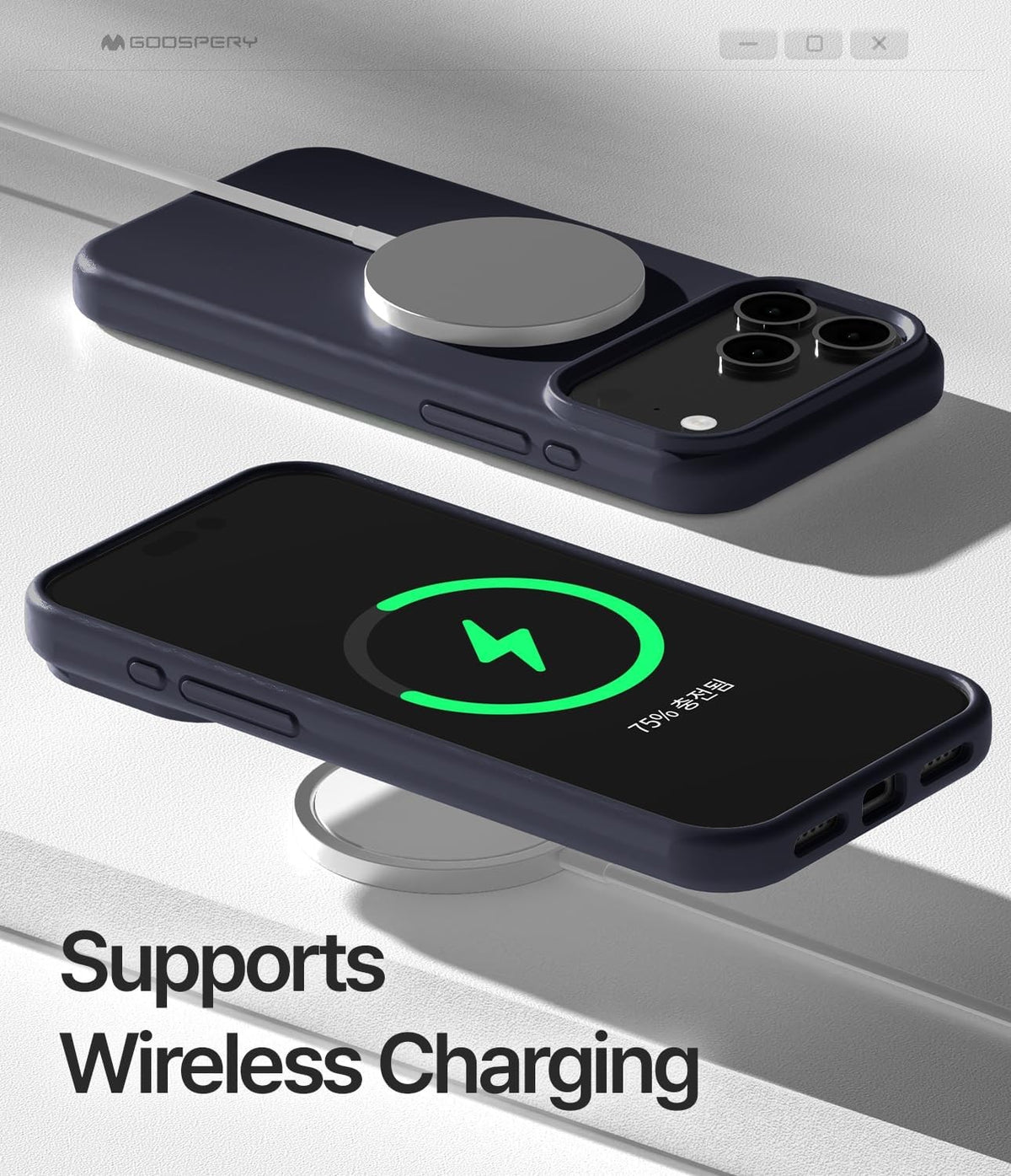 Dėklas Mercury Pure Magsafe Silicon Case Apple iPhone 17 Pro/18 Pro tamsiai mėlynas