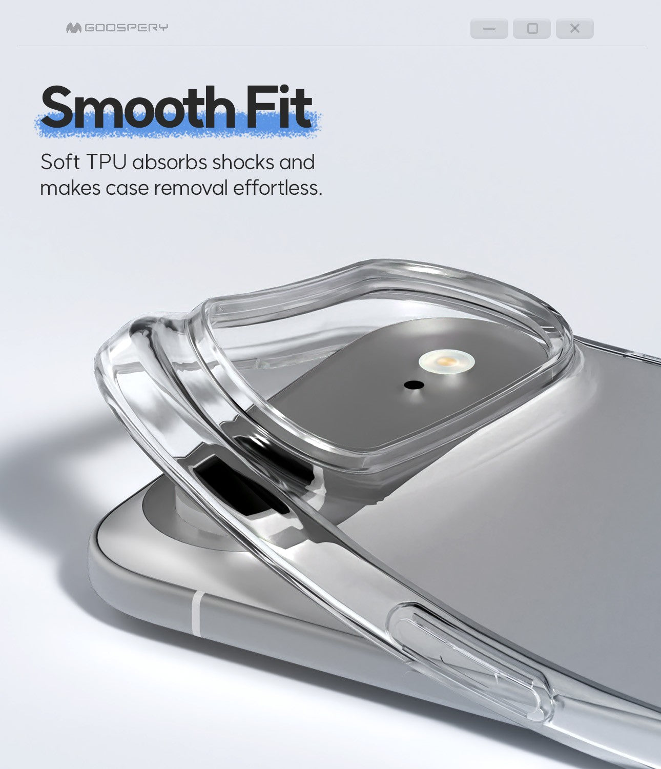 Dėklas Mercury Jelly Clear Apple iPhone 17 Pro skaidrus