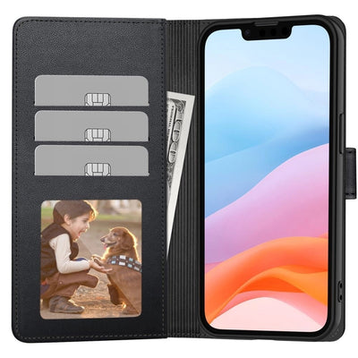 Dėklas Fancy Wallet Samsung A175 A17 4G/A176 A17 5G juodas