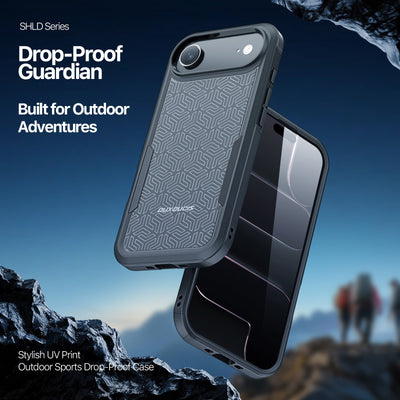 Dėklas Dux Ducis Shld Apple iPhone Air juodas (Umbra Pattern)