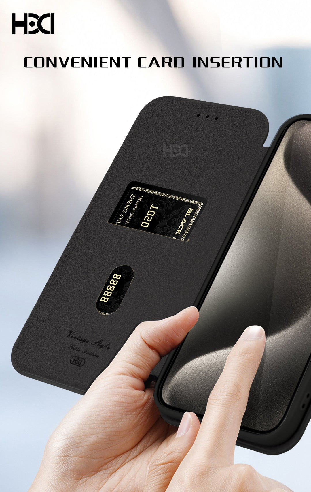 Dėklas HDD Classic Wallet Case Apple iPhone 12/12 Pro žalias