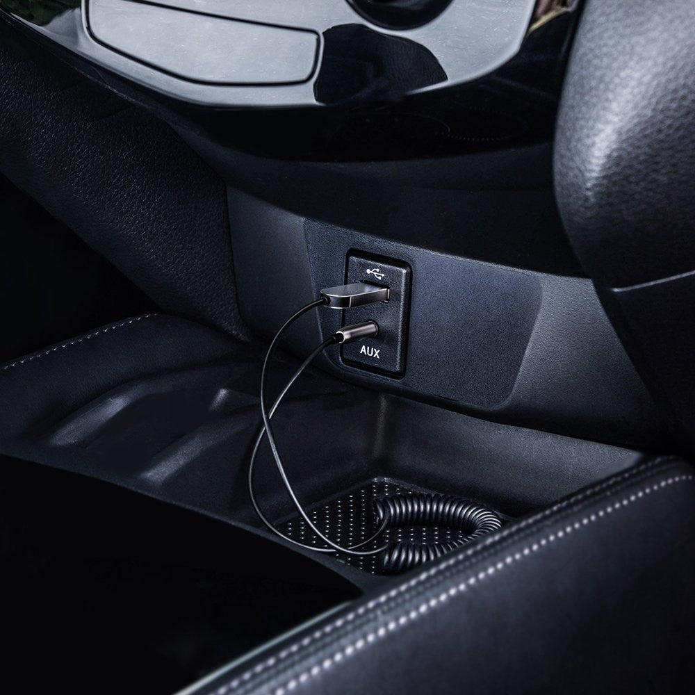 AUX Bluetooth laisvų rankų imtuvas Baseus BA01 juodas CABA01-01