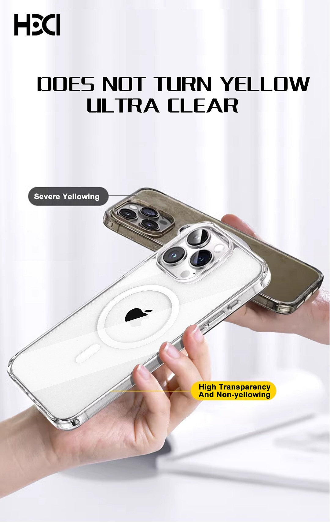 Dėklas HDD Clear MagSafe Case Apple iPhone 16 Pro Max skaidrus