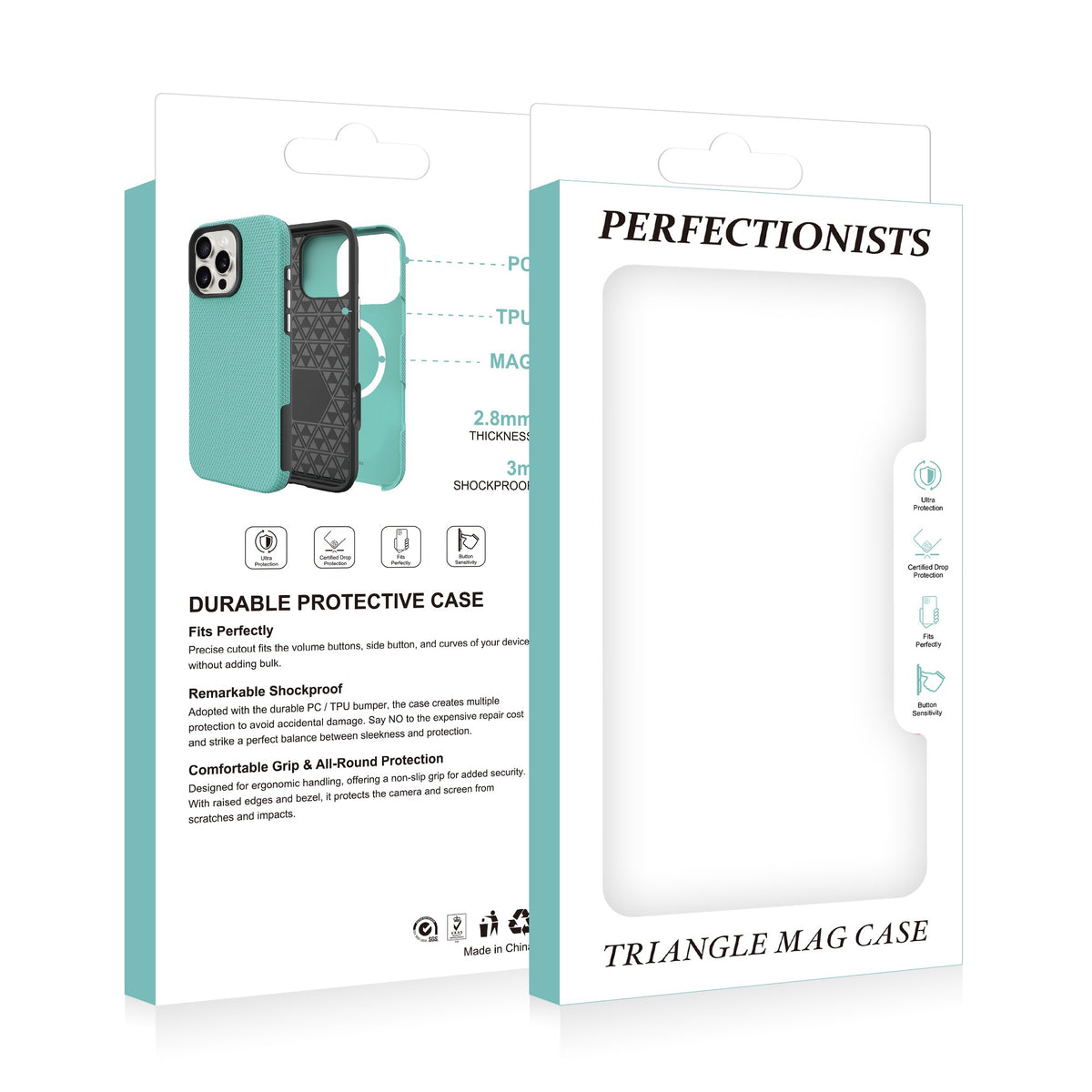 Dėklas Perfectionists Triangle Mag Case Apple iPhone 17 Pro/18 Pro juodas