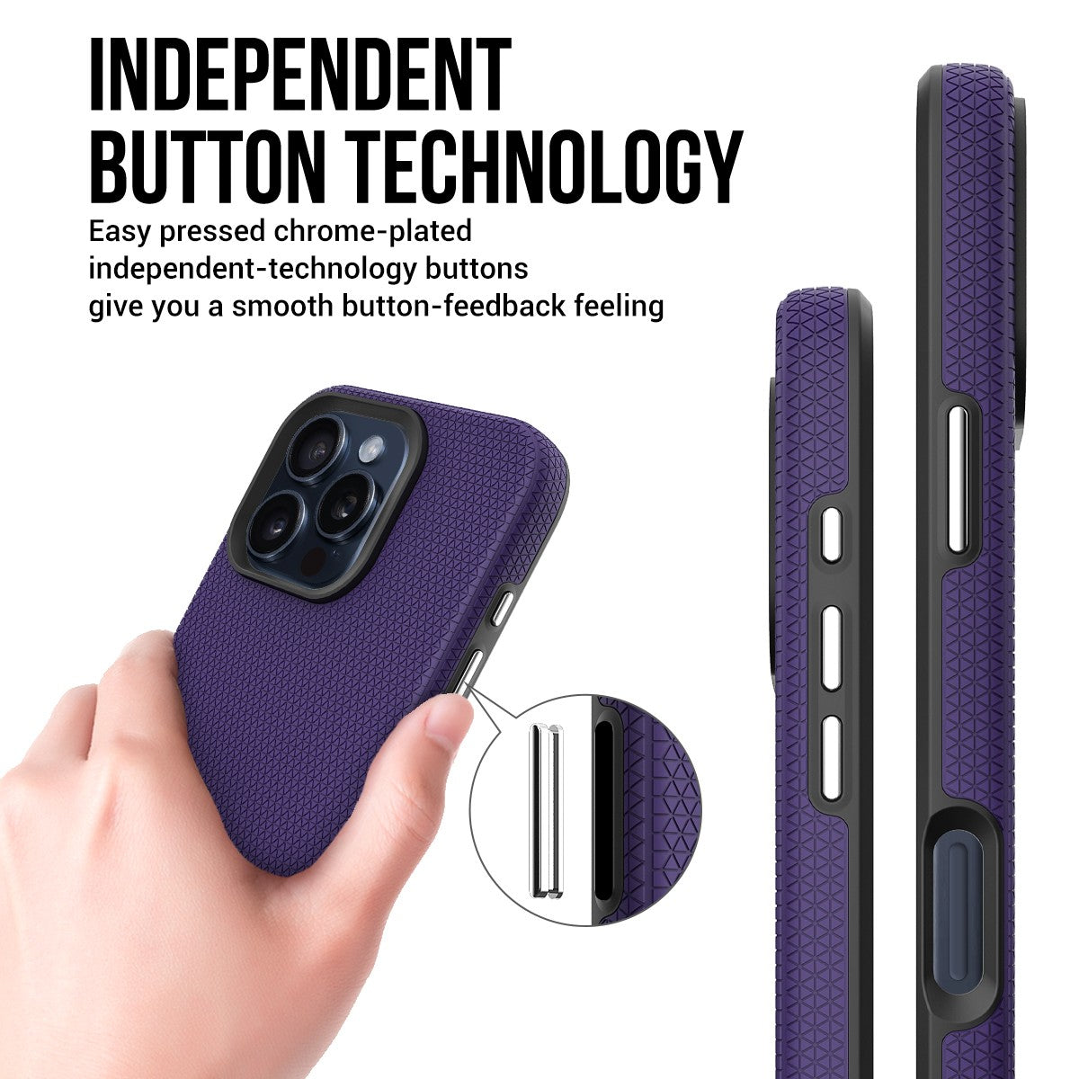 Dėklas Perfectionists Triangle Mag Case Apple iPhone 17 Pro Max/18 Pro Max violetinis