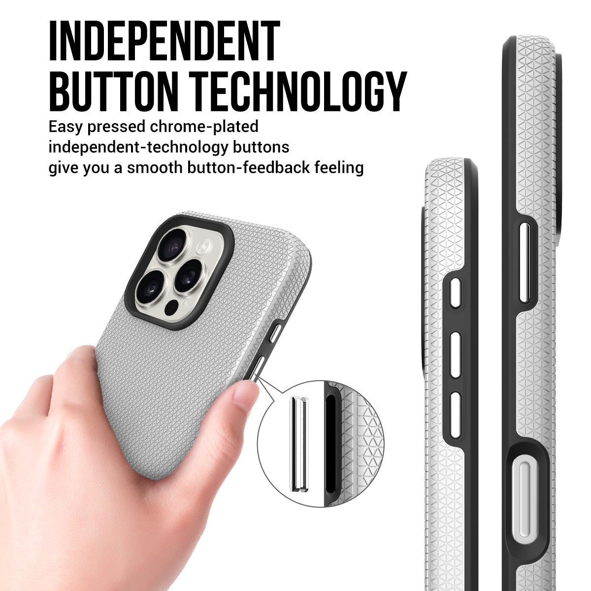 Dėklas Perfectionists Triangle Mag Case Apple iPhone Air sidabrinis