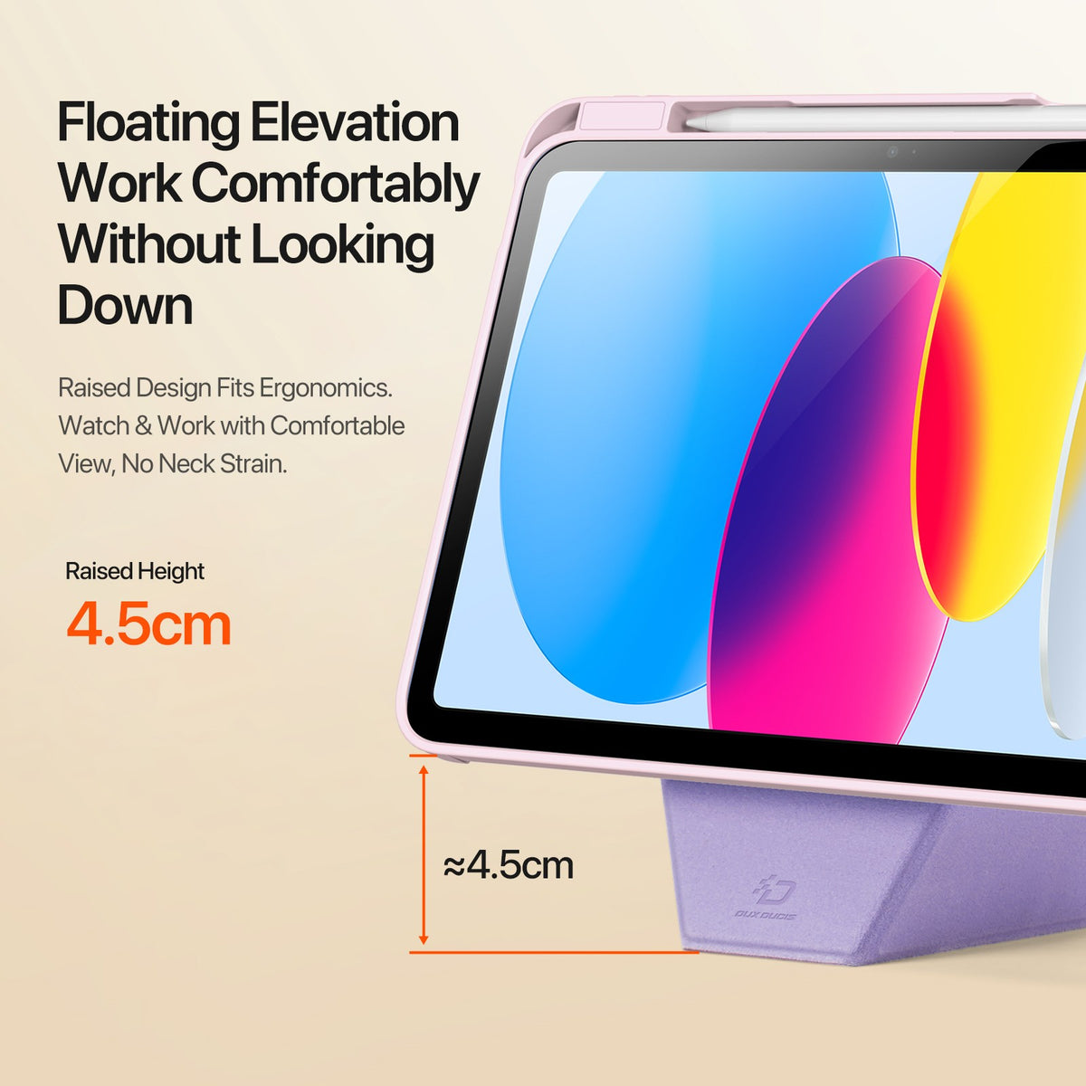 Dėklas Dux Ducis Vers Apple iPad 10.9 2022/iPad 11 2025 rožinis