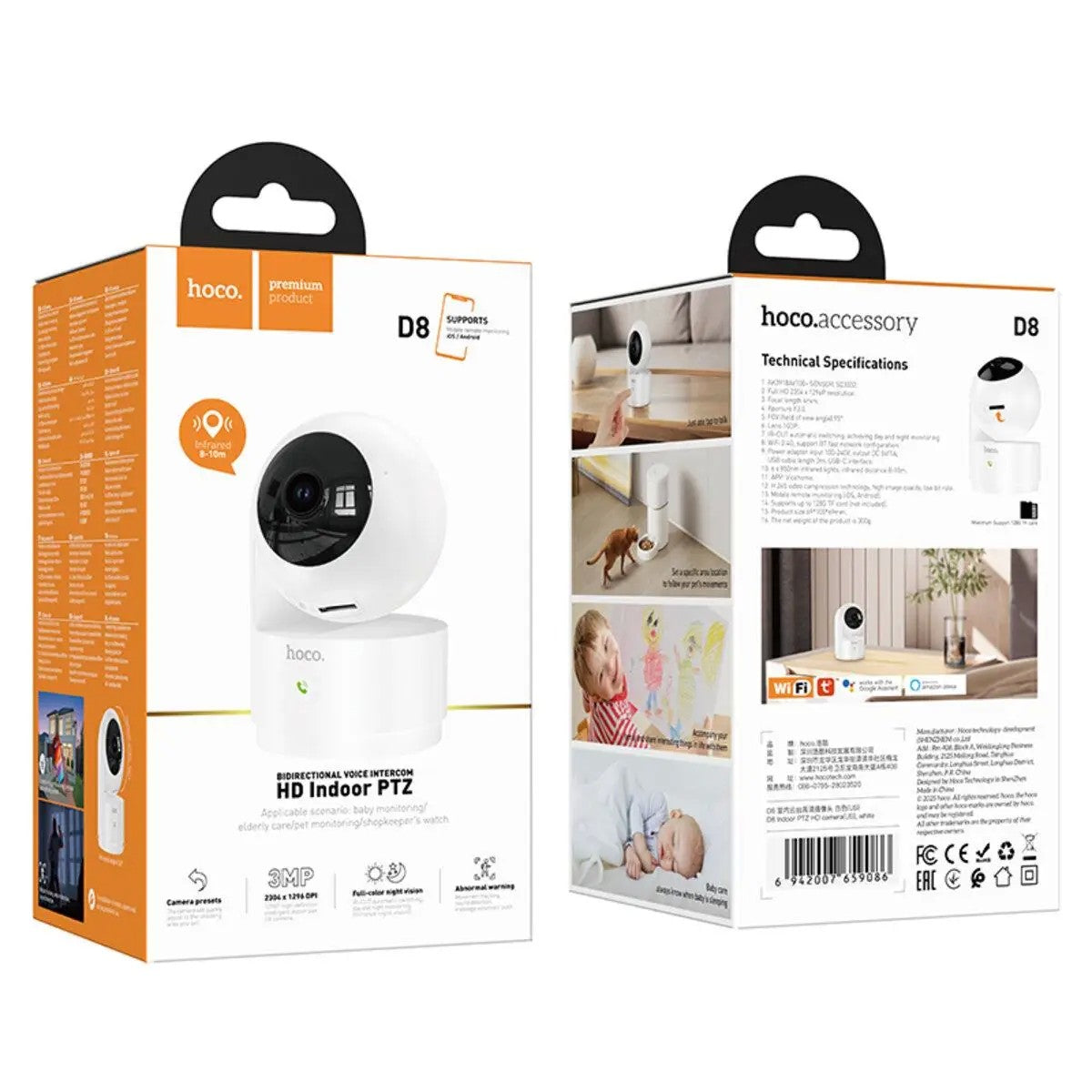 IP kamera Hoco D8 Indoor PTZ HD