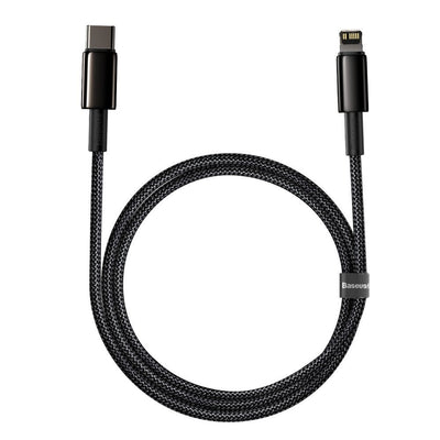 USB kabelis Baseus Tungsten PD20W USB-C to Lightning 1.0m juodas CATLWJ-01