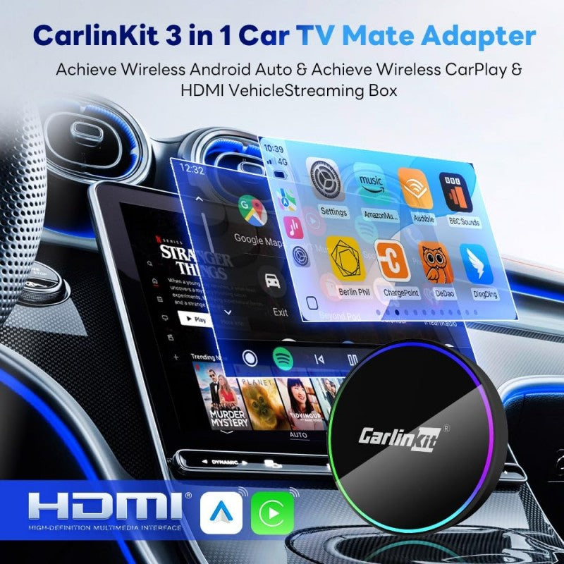 Belaidis CarPlay/Android Auto adapteris Carlinkit HD2CP Pro juodas