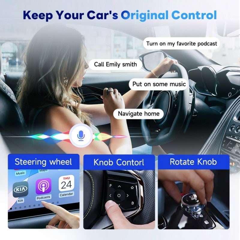 Belaidis CarPlay/Android Auto adapteris Carlinkit HD2CP Pro juodas